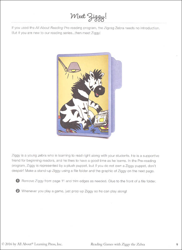 All About Reading Level 1 Ziggy Suppl (2nd Edition) All About