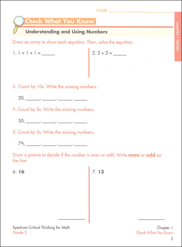 Spectrum Critical Thinking For Math Grade 7 Answer Key Pdf