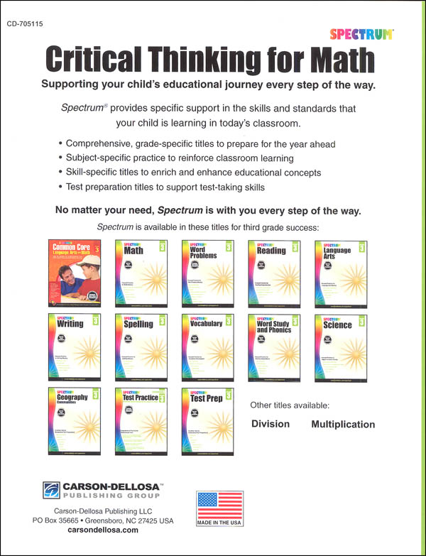critical thinking for math spectrum