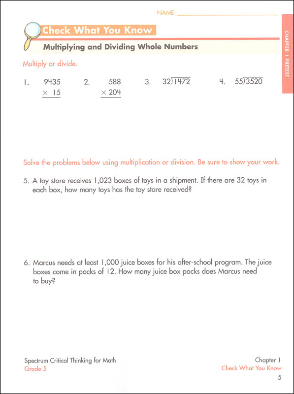 spectrum critical thinking for math grade 4 pdf