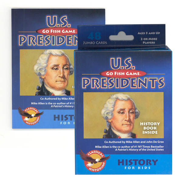 U.S. Presidents Go Fish Game with History Book