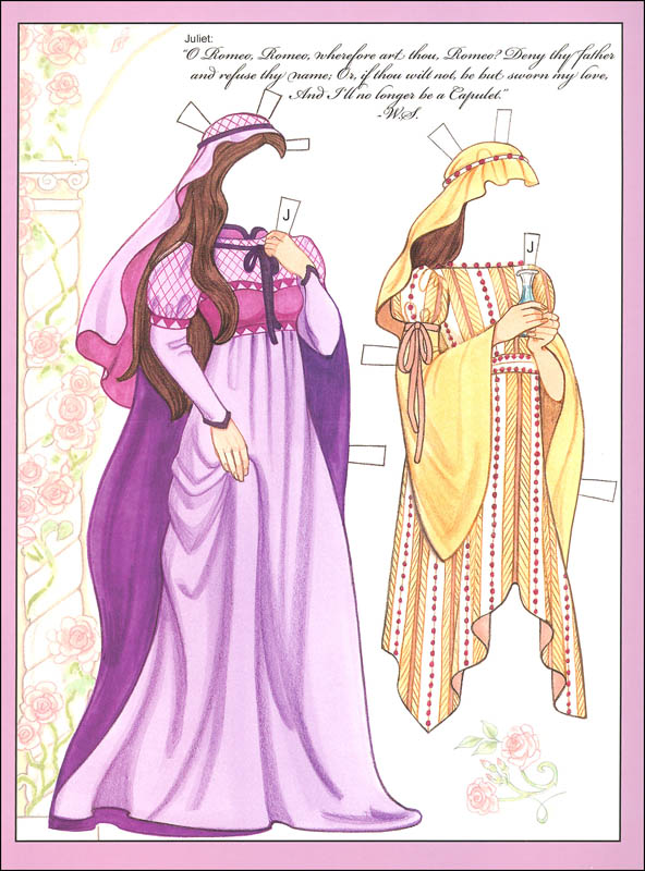 romeo and juliet paper dolls