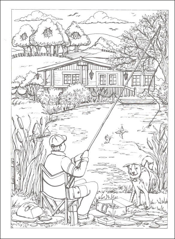 Download Summer Scenes Coloring Book (Creative Haven) | Dover Publications | 9780486809335