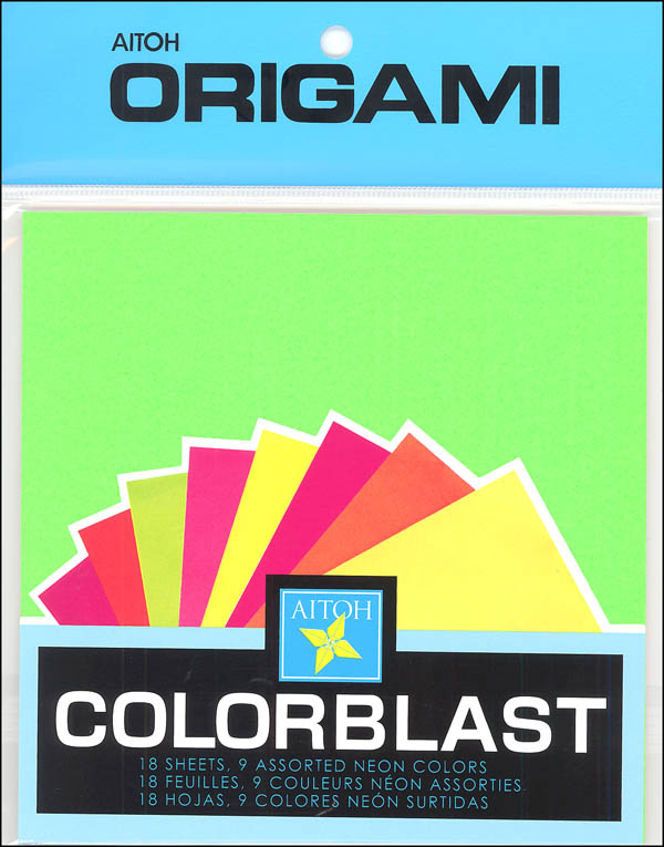 Neon Color Blast Origami Paper (18 sheets - 5-7/8")