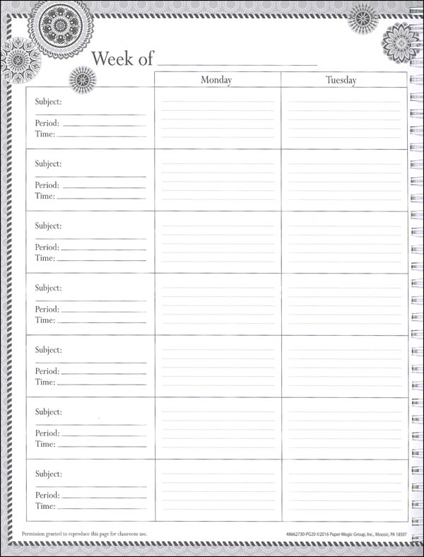 Blue Harmony Lesson Plan and Record Book Eureka