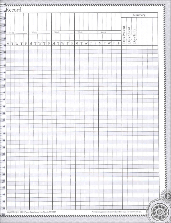 Blue Harmony Lesson Plan and Record Book Eureka