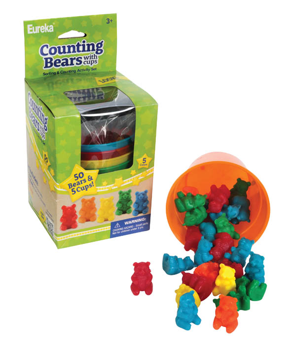 Plastic Colorful Counting Bears Red Blue Yellow Green Early Childhood Math New 