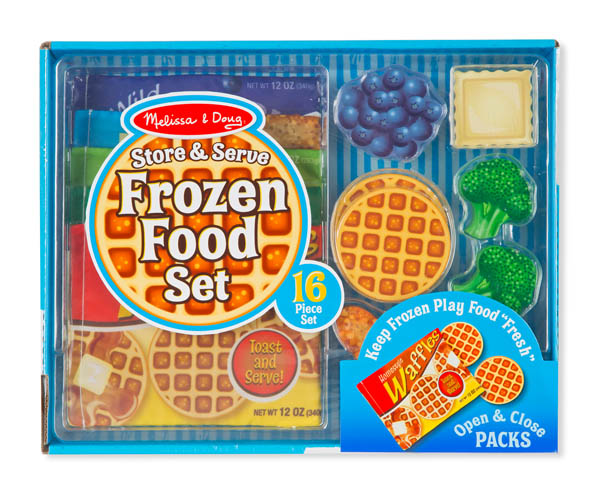 MELISSA & DOUG STORE AND SERVE FROZEN FOOD SET NEW IN ORIGINAL SEALED PACKAGE