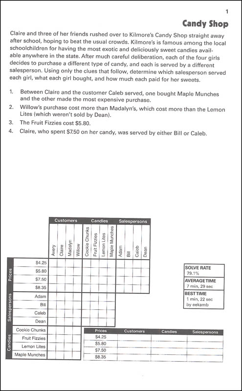 Puzzle Baron S Logic Puzzles Volume 2 Random House Children S Books 9781615641529