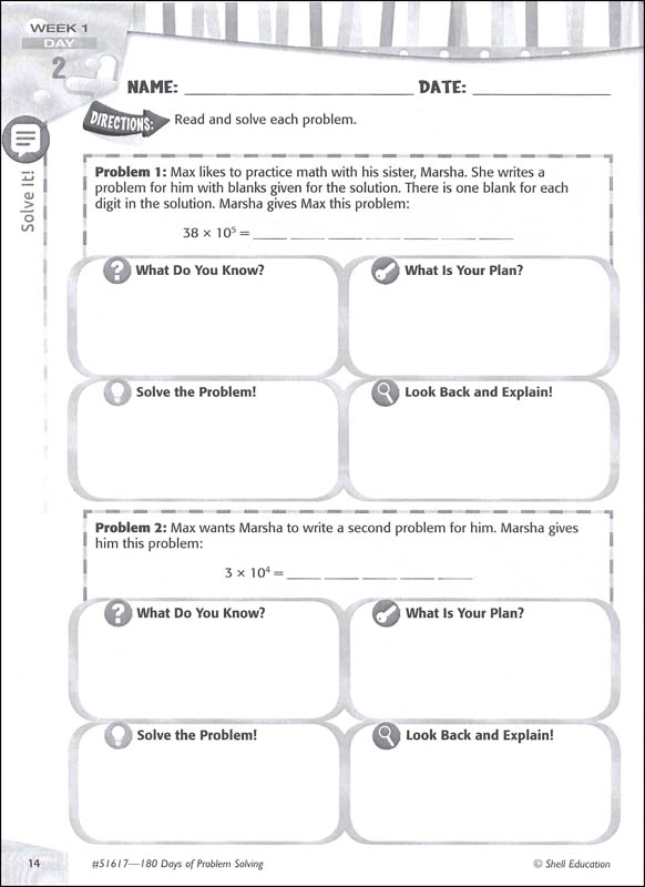 5th Grade Problem Solving Activities