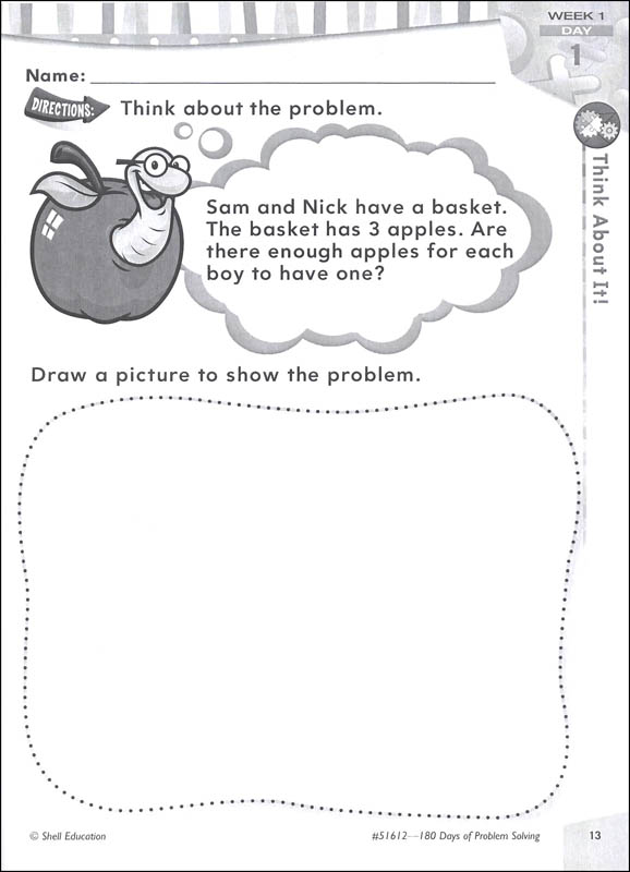 problem solving for kindergarten worksheets