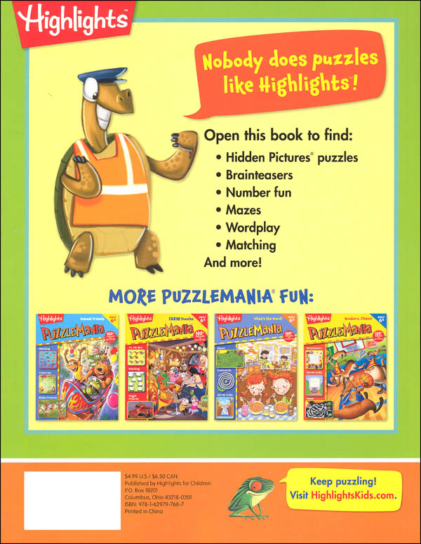 Puzzlemania: Creepy Crawlies | Highlights for Children | 9781629797687