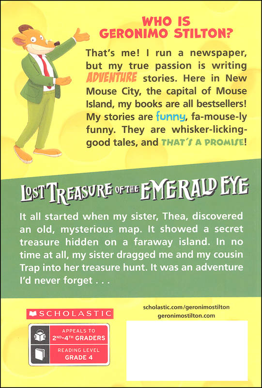 Treasure Of The Emerald Eye 1 Geronimo Stilton Scholastic Paperback 9780439559638 5386