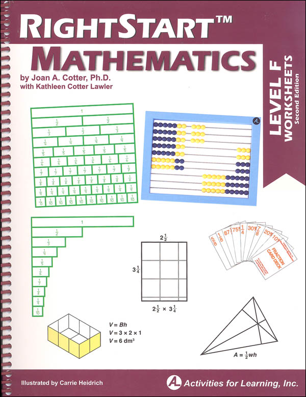 RightStart Mathematics Level F Worksheets 2nd Edition