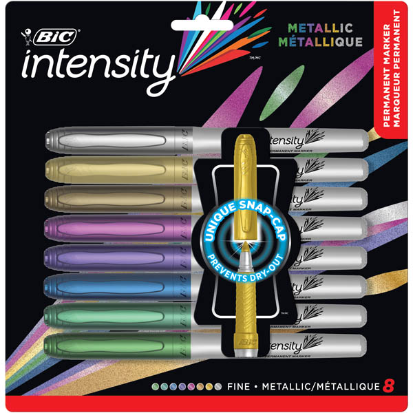 BIC Intensity Permanent Marker Metallic Fine Point (8 pack) Bic