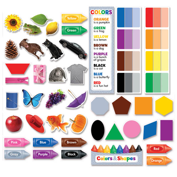 Painted Palette Colors & Shapes Mini Bulletin Board Set Creative