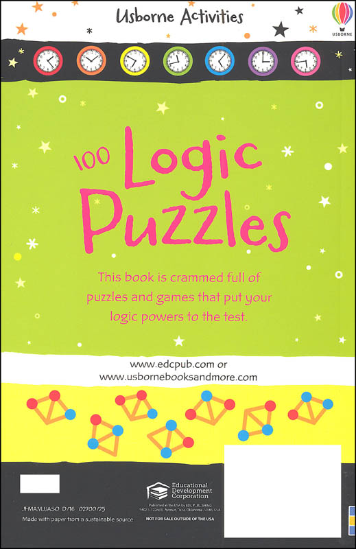 100 Logic Puzzles (Activity Puzzle Books) | EDC / Usborne | 9780794536930