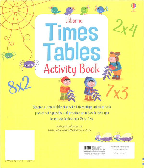 times tables activity book usborne