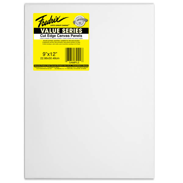 Value Series White Cut Edge Canvas Panel 9" x 12" Fredrix
