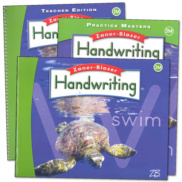 Zaner-Bloser Handwriting Grade 2M Homeschool Bundle-Student Edition/Teacher Edition/Practice Masters (2016 edition)