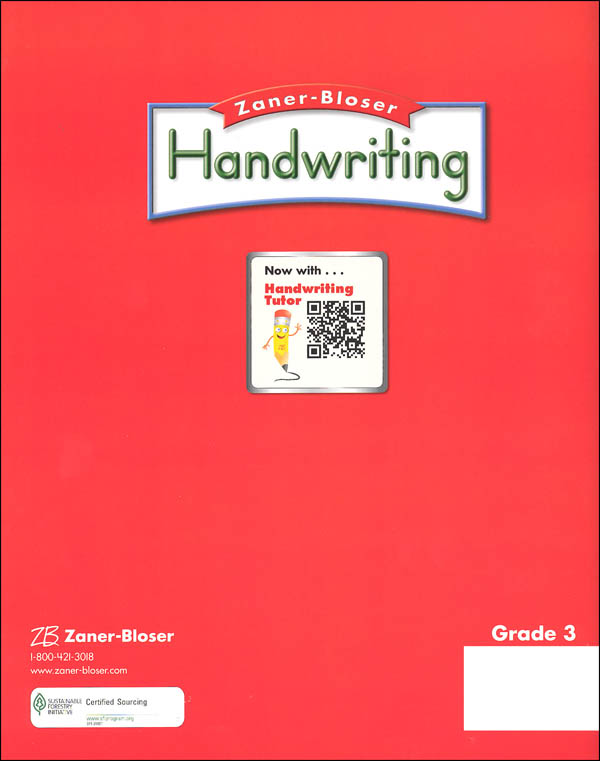Zaner-Bloser Handwriting Grade 3 Student Edition (2016 edition) | Zaner ...