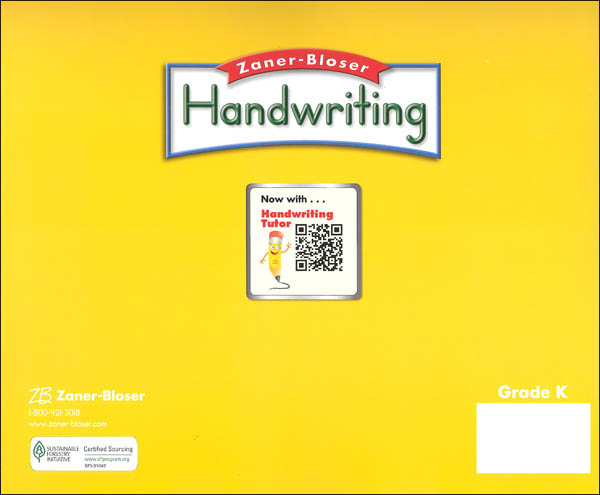 Zaner bloser handwriting grade k student edition 2016 edition zaner 