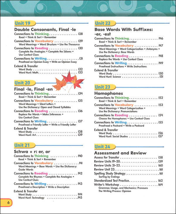 ZanerBloser Spelling Connections Grade 4 Student Edition (2016 edition