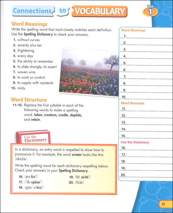 ZanerBloser Spelling Connections Grade 5 Homeschool Bundle (2016