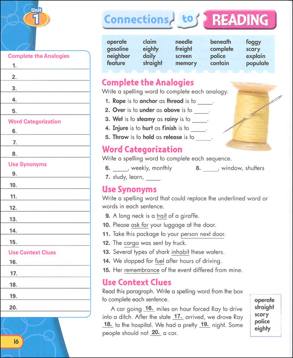 ZanerBloser Spelling Connections Grade 5 Homeschool Bundle (2016