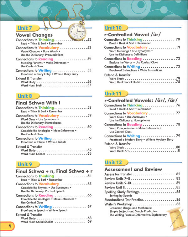 ZanerBloser Spelling Connections Grade 5 Student Edition (2016 edition