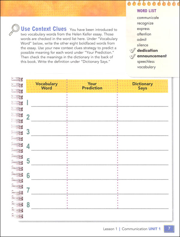 Zaner Bloser Word Wisdom Grade 3 Student Edition 2017 Edition Zaner Bloser 9781453119068