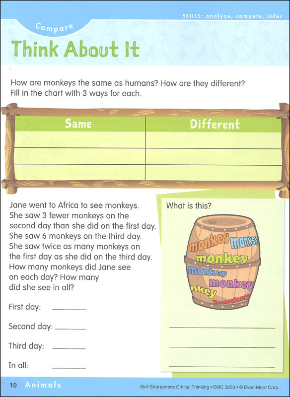 skill sharpeners critical thinking grade 3 pdf