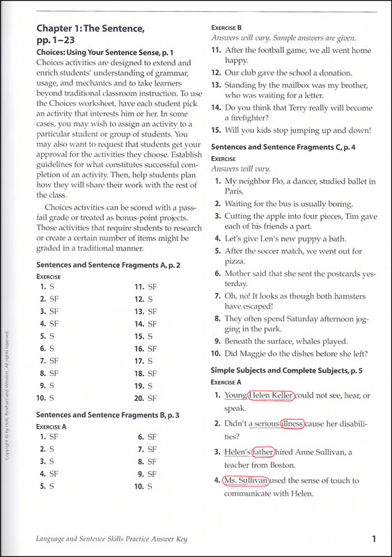 holt-traditions-warriner-s-handbook-language-and-sentence-skills-practice-answer-key