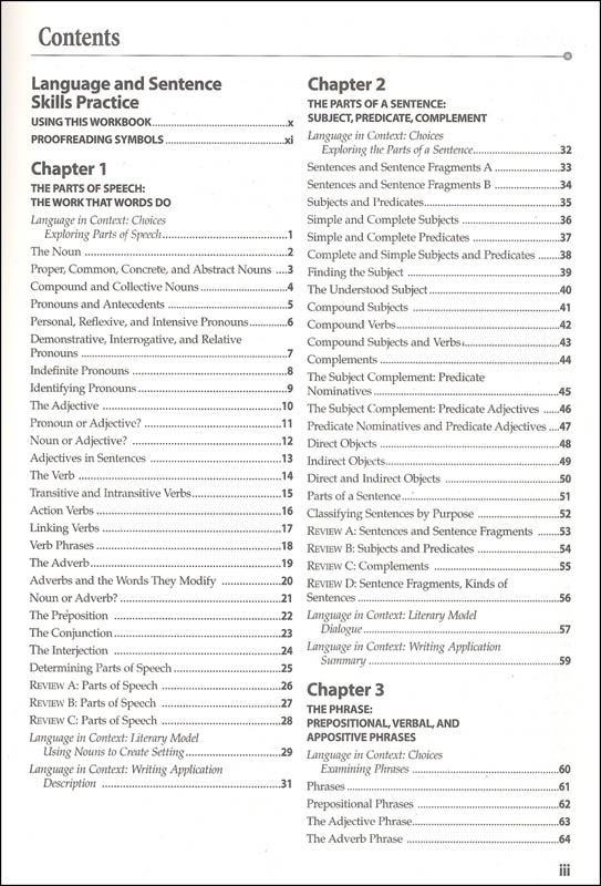 Holt Traditions Warriner's Handbook Language and Sentence Skills ...