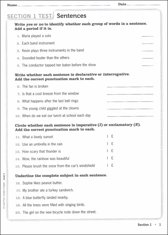 Voyages in English 2018 Grade 4 Assessment Book Loyola University