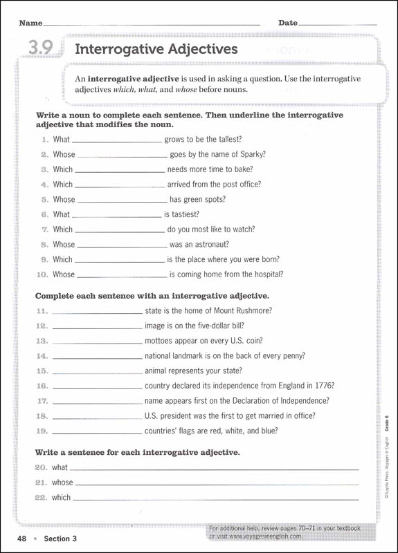 voyages in english workbook grade 6