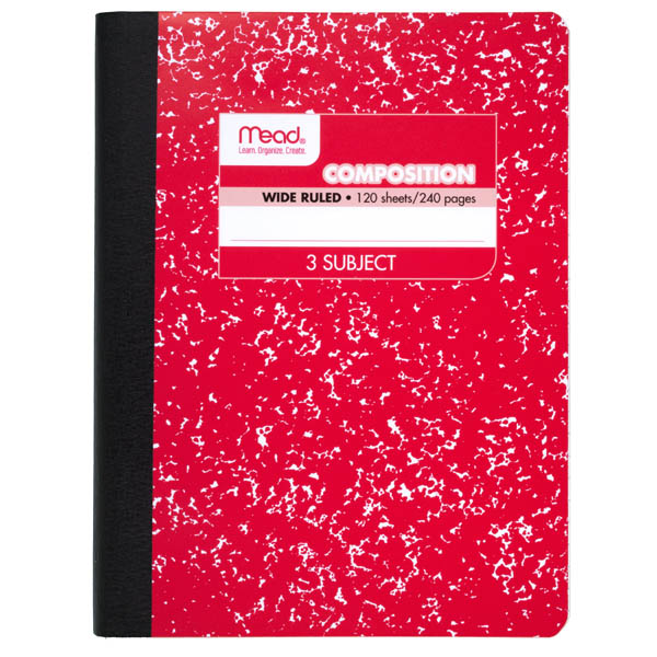 Mead Square Deal Color Composition Book 3Subject 120 Sheets Mead