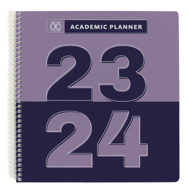 Academic Planner - Personal Size: Black Rasberry July 2023 - June 2024