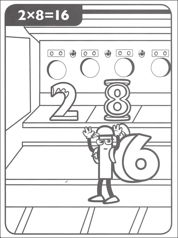 math fact coloring pages