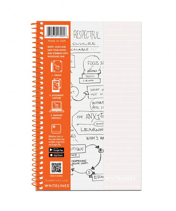 Whitelines Wirebound Notebook - Lined (8