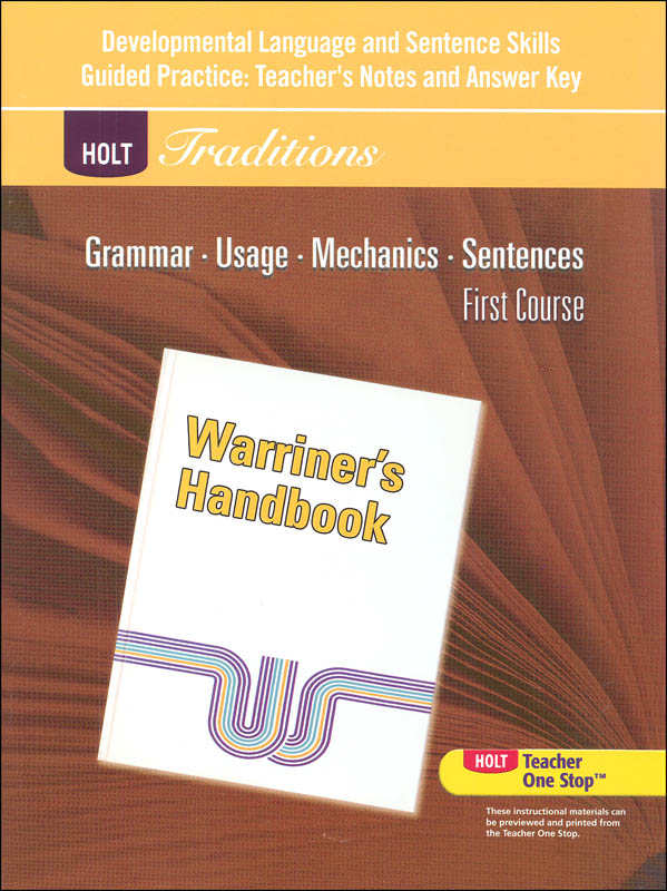 holt-traditions-warriner-s-handbook-developmental-language-and-sentence