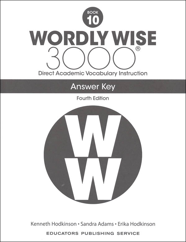 Wordly Wise 3000 4th Edition Key Book 10