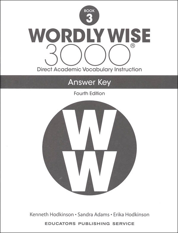 Wordly Wise 3000 4th Edition Key Book 3