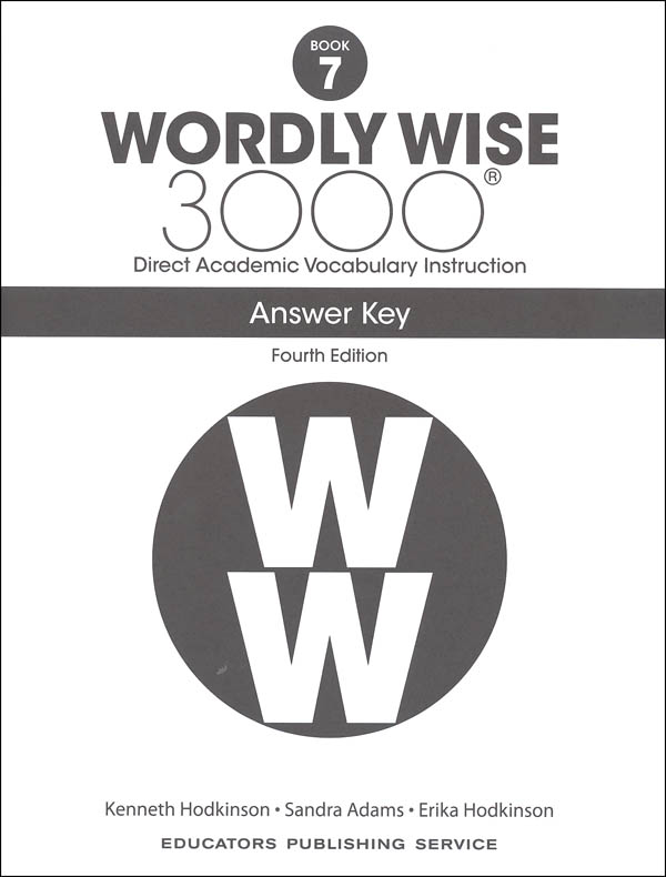 Wordly Wise 3000 4th Edition Key Book 7