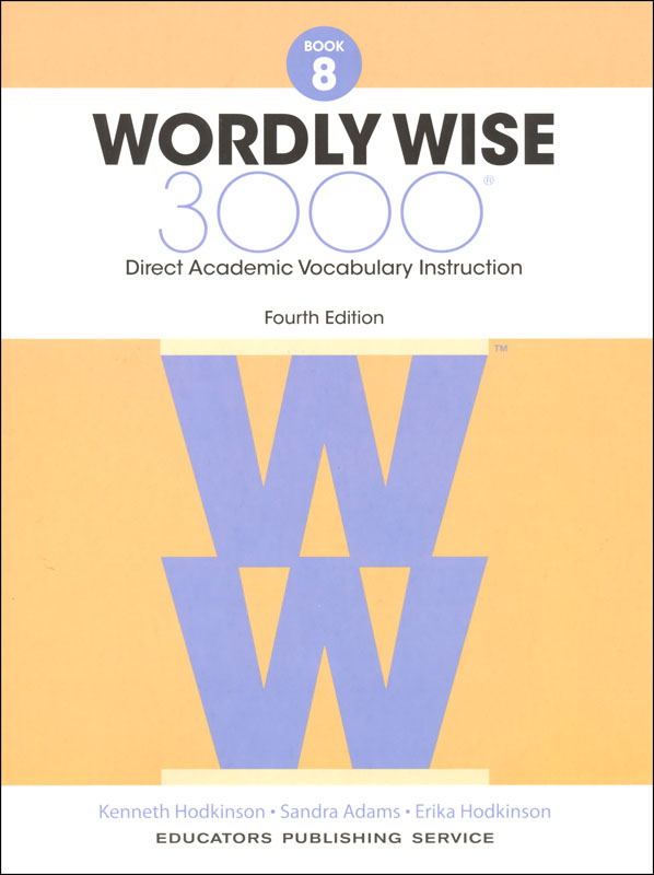 Wordly Wise 3000 4th Edition Student Book 8 | Educators Publishing ...