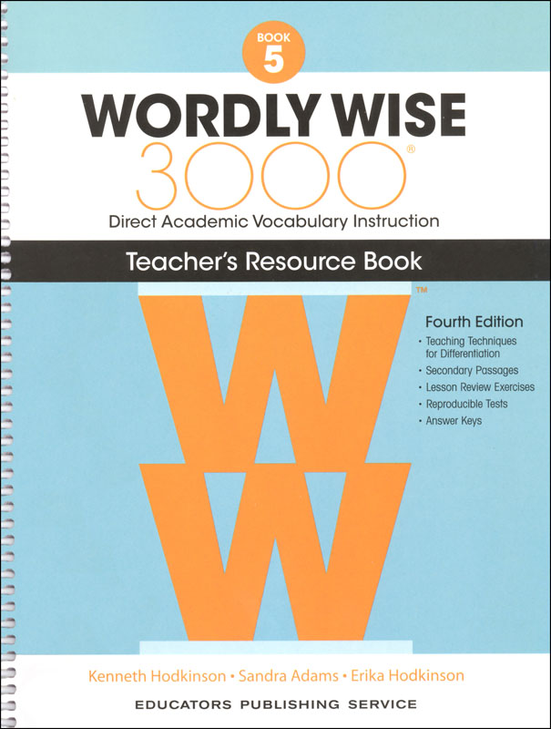 Wordly Wise 3000 4th Edition Teacher Resource Book 5