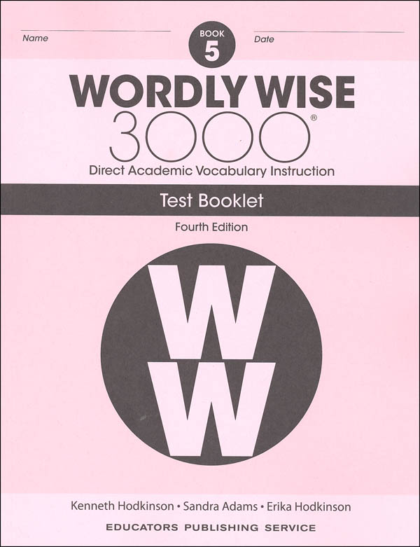 Wordly Wise 3000 4th Edition Test Book 5