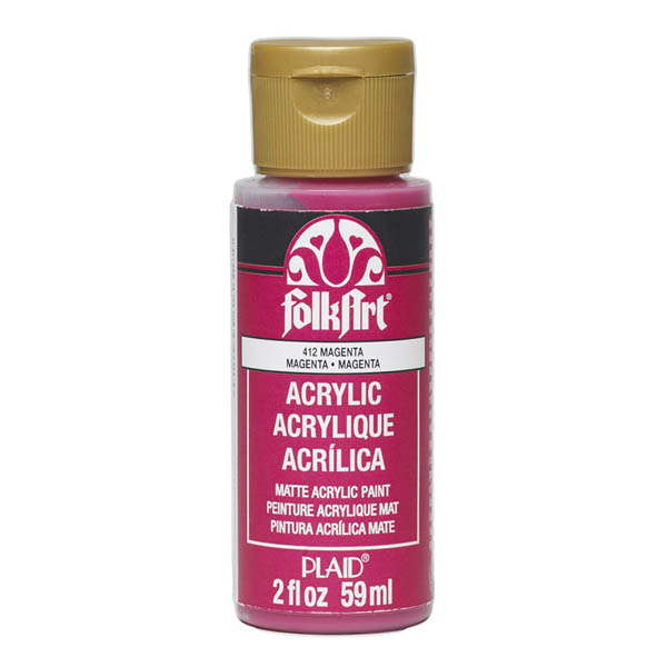 Folkart Color Acrylic Paint Magenta - 2 oz | Plaid Enterprises