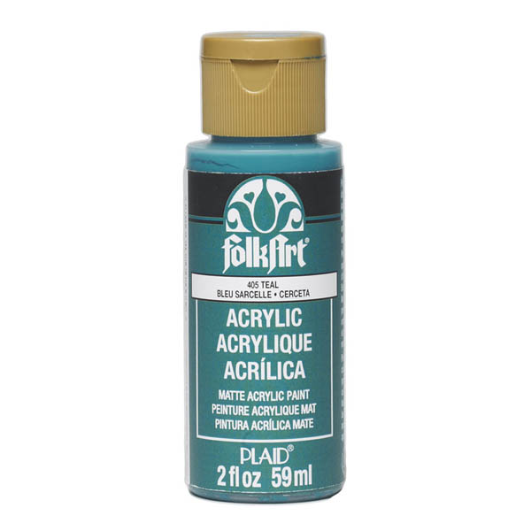 Folkart Color Acrylic Paint Teal - 2 oz | Plaid Enterprises