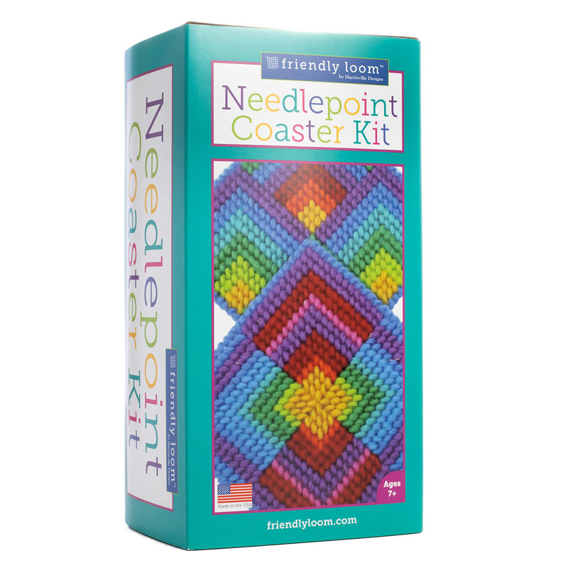 Needlepoint Coaster Kit by Friendly Loom | Friendly Loom